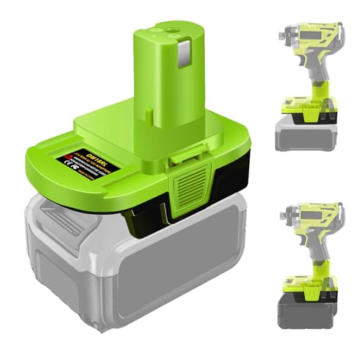 Adaptador-de-batería-Fybemax-DM18RL-para-herramientas-Ryobi-de-18-V.-Convierte-baterías-de-litio-Dewalt-de-20-V-y-Milwaukee-M18-de-18-V-en-baterías-Ryobi-de-18-V-P107-y-P108,-con-puerto-USB-de-5-V-y-2,1-A-máx.