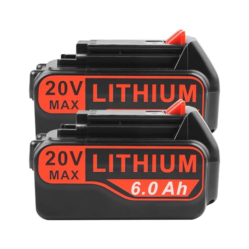Batería-Futurebatt-de-20-V-y-alto-rendimiento-(6.0-Ah)-para-herramientas-Black+Decker-de-20-V:-LB20,-LBX20,-LBXR20,-LBXR20B,-LBXR2020,-LBX4020,-LB2X4020-y-LST220.