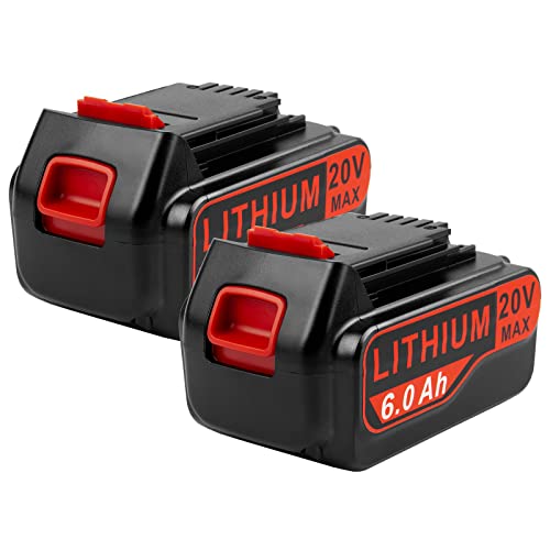 CHANJOYH---Batería-de-repuesto-de-20-V-máx.-para-Black-and-Decker-LBX4020-LBXR20-LBXR2020-(6,0-Ah,-2-paquetes),-batería-de-iones-de-litio-de-20-voltios-compatible-con-herramientas-eléctricas-inalámbricas-Black-and-Decker-de-20-V