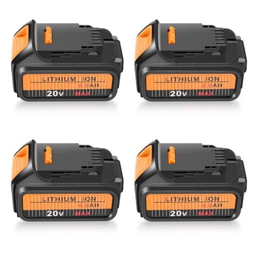 Batería-de-repuesto-KOOMICY-de-20-V-para-Dewalt-(máximo-4-paquetes,-6000-mAh,-DCB203,-DCB200,-DCB203,-DCB204),-compatible-con-herramientas-eléctricas-inalámbricas-Dewalt-DCD,-DCF,-DCG-Line-Series.