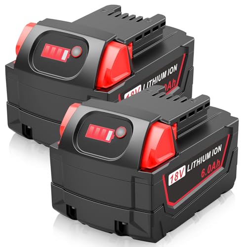 Batería-de-repuesto-PASUKTER-de-6,0-Ah-y-18-V-para-Milwaukee-MK18,-M-18/M-18B/48-11-1812/48-11-1862/48-11-1852/48-11-1828/48-11-1815/48-11-10/48-11-1820/48-11-1840/48-11-1850/48-11-1860-(paquete-de-2)