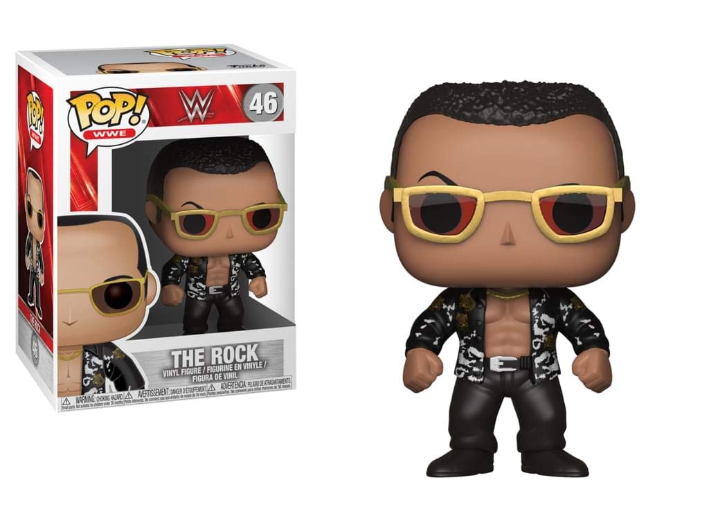Funko Pop! WWE: - The Rock Old School (Styles May Vary) Collectible Toy