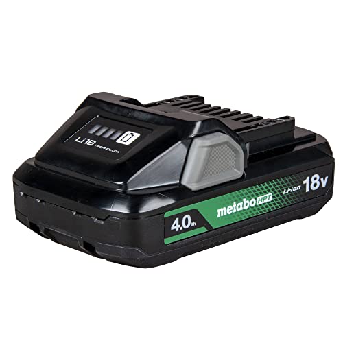Batería-Metabo-HPT-|-Iones-de-litio-de-18-V---4,0-Ah-|-Indicador-de-nivel-de-combustible-de-4-etapas-|-Para-herramientas-eléctricas-deslizantes-de-18-V-|-378681M