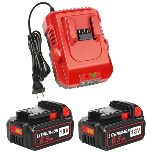 Paquete-de-2-baterías-KOOMICY-de-18-V-y-6,5-Ah-para-Milwaukee-M-18-y-1-cargador.