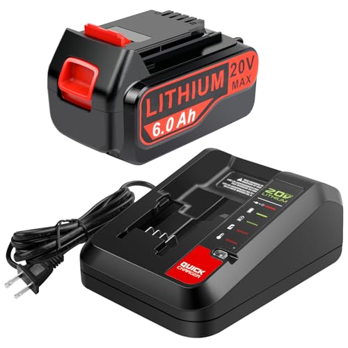 Baterías-de-repuesto-Djsanu-de-20-voltios-y-6,0-Ah-para-Black-&-Decker-de-20-V-con-cargador-rápido-PCC692L.-Combo-de-batería-y-cargador-compatible-con-Black-Decker-de-20-V-LBX4020-LBX20-LBXR2020.