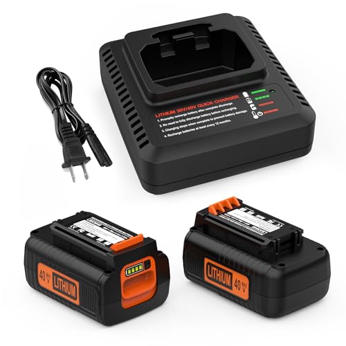 Juego-de-2-baterías-de-litio-Bakipante-de-40-V-y-3,5-Ah-con-cargador,-de-repuesto-para-Black-and-Decker-de-40-voltios-(LBXR36,-LBX2040,-LBX2540,-LBX1540,-LBXR2036)-y-cargador-LCS36-y-LCS40.