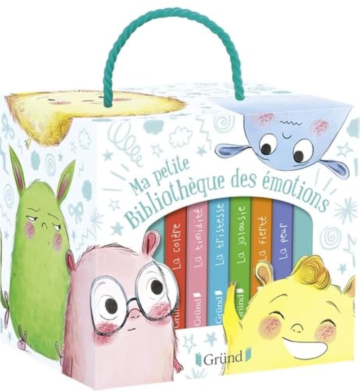 Libro: Ma petite bibliothèque des émotions: Coffret en 6 volumes : La peur ; La fierté ; La jalousie ; La tristesse ; La timidité ; La colère