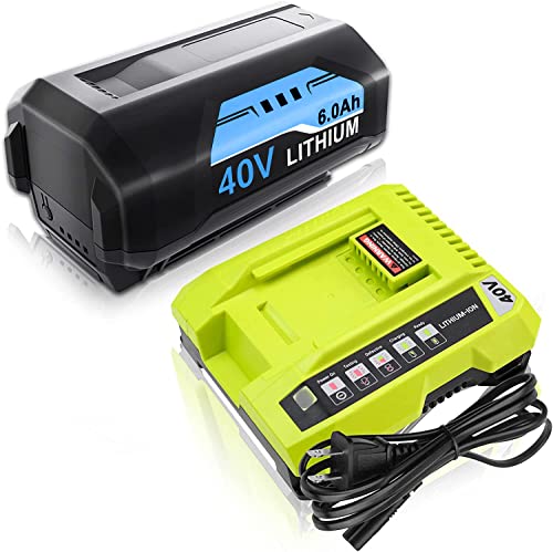 Kit-de-batería-de-repuesto-OP4026-de-6.0-Ah-+-cargador-OP401-para-baterías-Ryobi-de-40-V-y-cargador-combinado-OP40602-OP40501-OP40401-OP4030.-Compatible-con-baterías-Ryobi-de-40-V-y-herramientas-eléctricas-inalámbricas-(verde/azul).