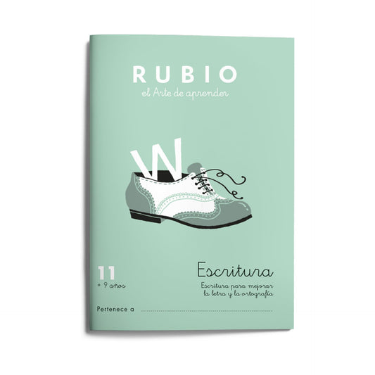 11 Escritura RUBIO | Cuaderno para mejorar la letra y la ortografía | +9 años