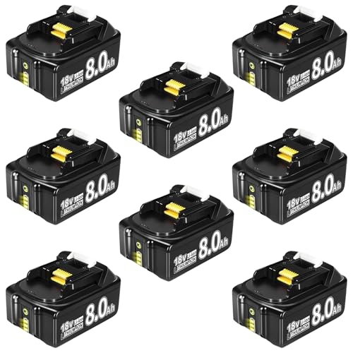 Batería-de-repuesto-Dxotovs-8X-de-18-V,-8,0-Ah/8000-mAh-para-Makita-de-18-V,-compatible-con-baterías-Makita-de-18-V-BL1860,-BL1820,-1830B-y-1840B-(8X)