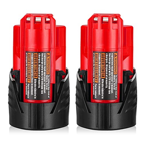 KEEPTOP---Batería-de-repuesto-M12-de-3000-mAh-(2-unidades)-para-Milwaukee-M12,-compatible-con-herramientas-eléctricas-inalámbricas-Milwaukee-M12-XC.-Compatible-con-48-11-2401,-48-11-2402,-48-11-2440-y-48-11-2411.