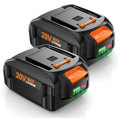 Batería-de-repuesto-Powerextra-(2-unidades,-6,5-Ah)-para-Worx-de-litio-de-20-V.-Compatible-con-cargadores-Worx-de-20-V-y-WA3520/WA3578/WA3525/WA3575/WA3671/WG151s/WG890.-Reemplaza-la-batería-Worx-de-20-V.