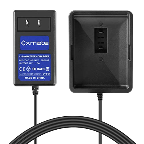 Cargador-Exmate-de-12-V-compatible-con-baterías-tipo-cápsula-RYOBI-CB120L,-CB121L,-C123D,-BPL-1220,-130503001-y-130503005-(no-compatible-con-baterías-Ni-MH/Ni-Cd)
