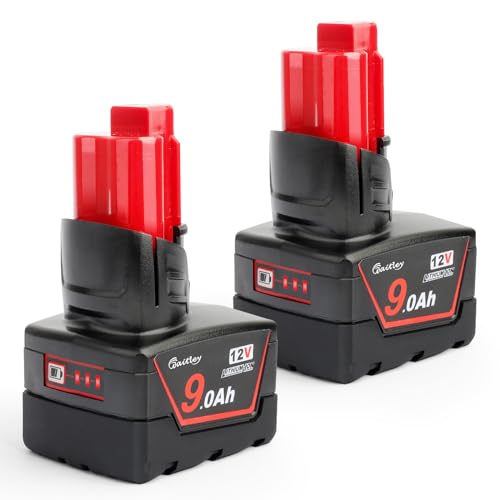 Batería-de-repuesto-Waitley-de-iones-de-litio-de-12-V-y-9-Ah-con-indicador-LED,-compatible-con-herramientas-inalámbricas-Milwaukee-de-12-V-(48-11-2440,-48-11-2412,-48-11-2460,-48-11-2411,-48-11-2420-y-48-11-2401)