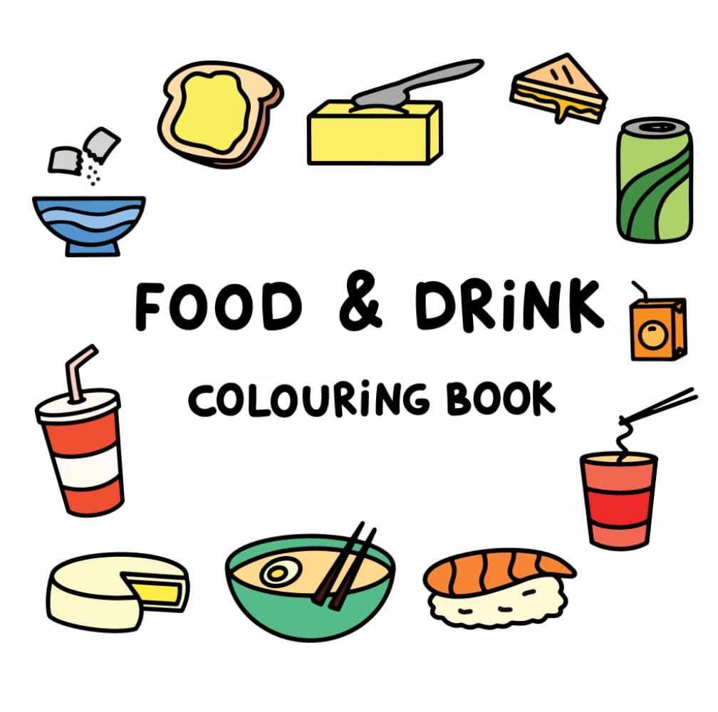 Libro: Food & Drink Colouring Book (Simple & Easy Colouring Books by ali)