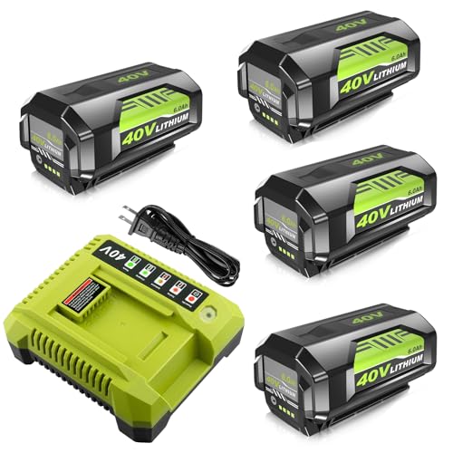 Paquete-de-4-baterías-de-iones-de-litio-OP4060-de-40-voltios-y-6,0-Ah-y-cargador-OP401-de-repuesto-para-la-batería-y-cargador-combinados-Ryobi-de-40-V-OP40602-OP4040-OP4026-OP4050-OP40201.-Compatible-con-herramientas-eléctricas-Ryobi-de-40-voltios.
