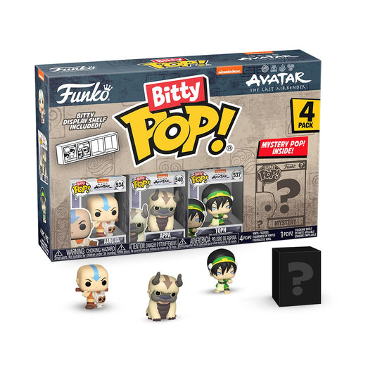 Funko Bitty Pop! Pack de 4: Avatar: El Último Maestro del Aire - Aang con Momo y Appa