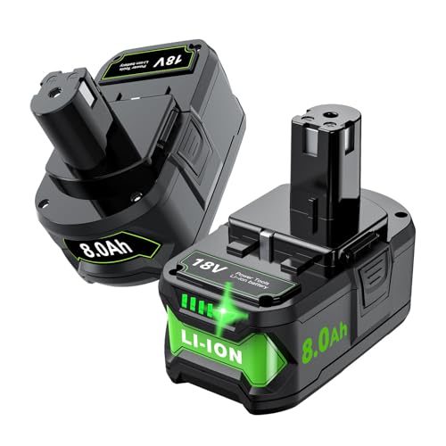 TURPOW---Batería-de-litio-de-repuesto-de-8,0-Ah-para-Ryobi-de-18-V,-compatible-con-herramientas-inalámbricas-Ryobi-ONE+-Plus-P107,-P108,-P102,-P103,-P104,-P105,-P109,-P122-y-PBP005-(paquete-de-2)
