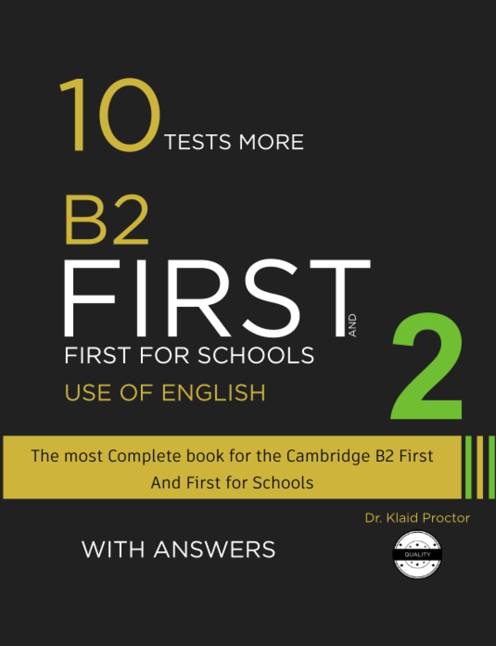 Libro: B2 FIRST Use of English: 10 Practice Tests more for the Cambridge exam: Cambridge B2 First and for schools