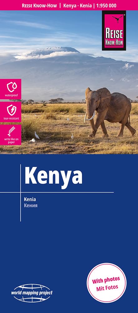 Libro: Kenya (1:950.000): reiß- und wasserfest (world mapping project)