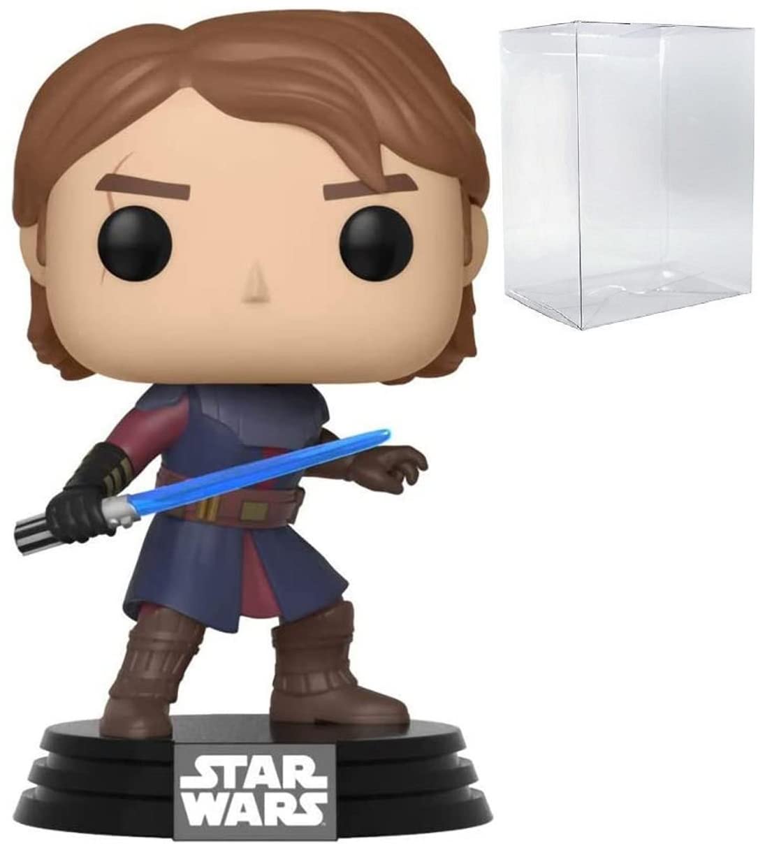 Funko Pop: POP Star Wars: Clone Wars - Anakin Skywalker Funko Figura de Vinilo (Bundled with Compatible Box Protector Case), Multicolored, 3.75 Pulgadas