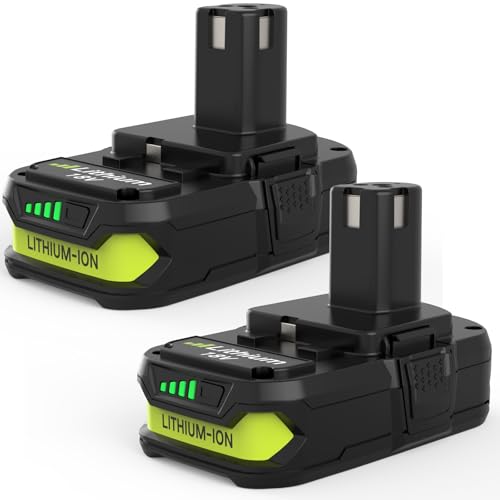 Batería-de-repuesto-de-3,6-Ah-para-Ryobi-de-18-V,-compatible-con-baterías-de-litio-Ryobi-de-18-V-P102,-P103,-P104,-P105,-P107,-P108,-P109,-P190-y-P122-para-herramientas-eléctricas-inalámbricas-Ryobi-de-18-V-(2-paquetes,-verde)