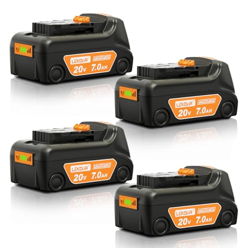 Batería-de-repuesto-Lenoya-de-7,0-Ah-y-20-V-máx.-para-Dewalt-(20-V,-4-unidades).-Reemplazo-de-alta-capacidad-para-DCB200,-DCB203,-DCB204-y-DCB206.-Compatible-con-herramientas-eléctricas-inalámbricas-Dewalt-de-la-serie-DCD,-DCF-y-DCG.