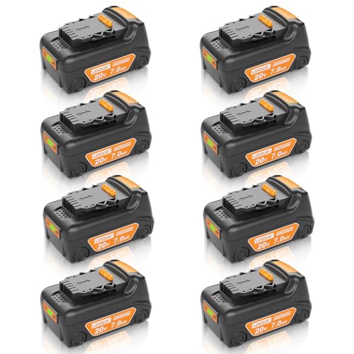 Batería-de-repuesto-Lenoya-de-7,0-Ah-y-20-V-máx.-para-Dewalt-(20-V,-8-unidades).-Reemplazo-de-alta-capacidad-para-DCB200,-DCB203,-DCB204-y-DCB206.-Compatible-con-herramientas-eléctricas-inalámbricas-Dewalt-de-la-serie-DCD,-DCF-y-DCG.