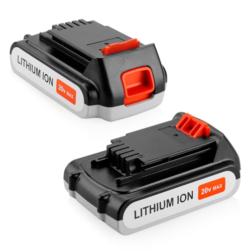 Batería-Powilling-LBXR20-de-2-unidades-(4,0-Ah,-20-V-máx.),-compatible-con-desbrozadora-Black-&-Decker-de-20-V-(LB2X4020,-LBXR2020-OPE,-LBXR20-OPE2,-LBXR20B-2,-LB2X3020-OPE,-LBXR20BT)