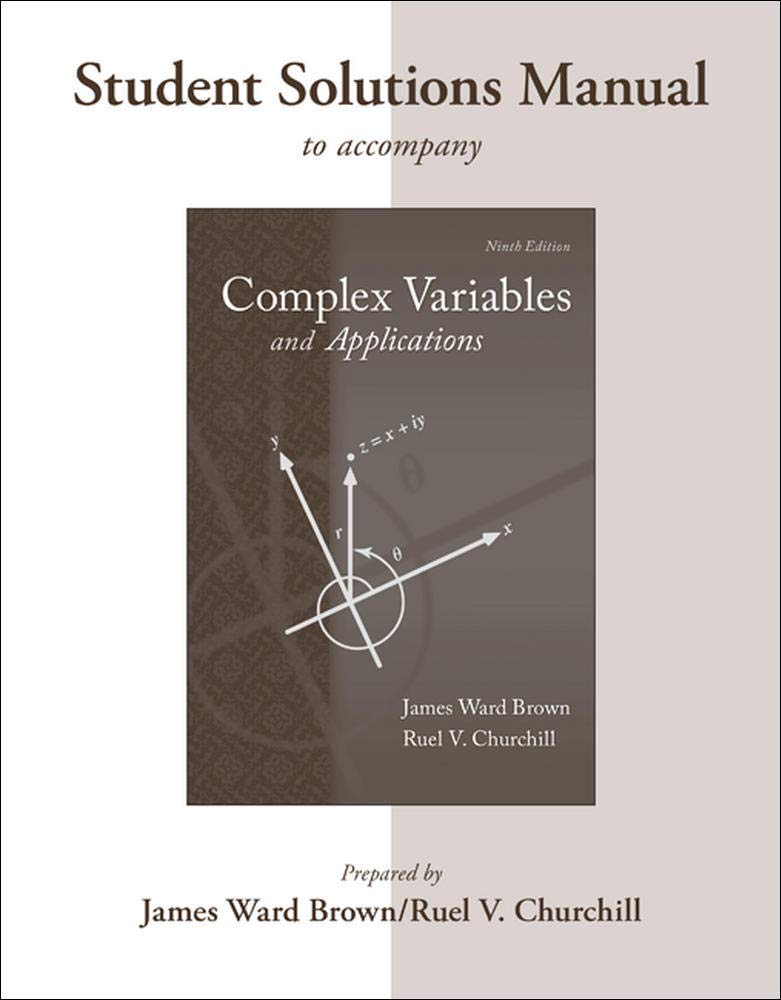 Libro: Student's Solutions Manual to accompany Complex Variables and Applications