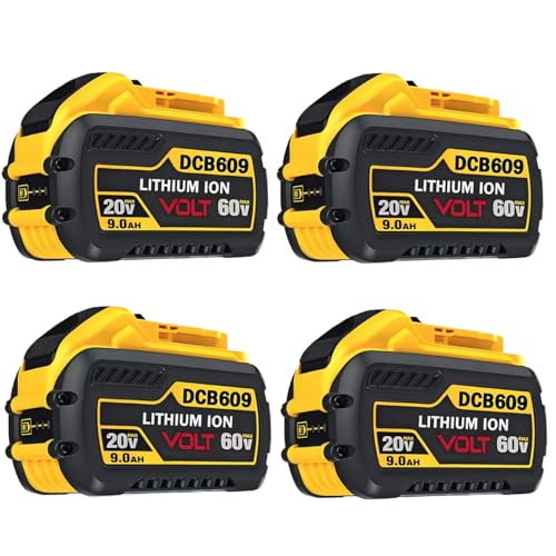 Xmenany---Paquete-de-4-baterías-de-litio-de-9000-mAh,-20-V/60-V-MÁX.,-de-repuesto-para-DEWALT-60-V-Flex-Volt-DCB606-DCB609-DCB612,-compatible-con-herramientas-DeWalt-de-20-V/60-V