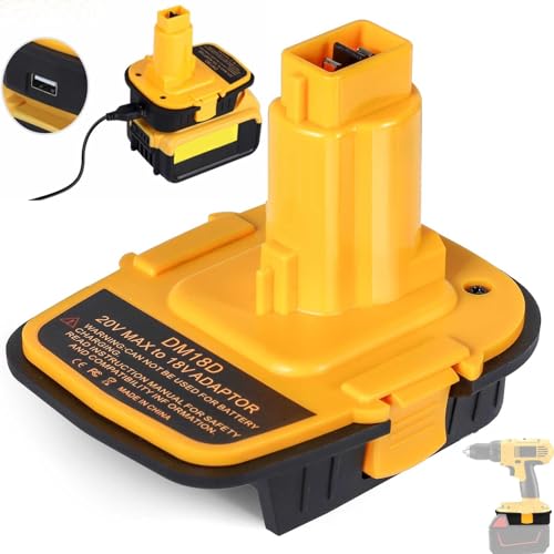 Adaptador-de-batería-DM18D-para-Dewalt-de-18-V-a-20-V-con-puerto-USB,-para-Milwaukee-M-18-18-V-de-litio,-compatible-con-herramienta-inalámbrica-DeWalt-18-V-XRP-Ni-Cd,-versión-mejorada-del-convertidor-DCA1820-con-puerto-USB.