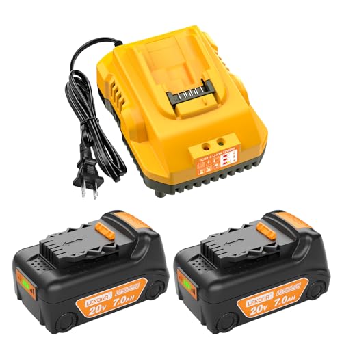 Paquete-de-2-baterías-Lenoya-de-7000-mAh-de-repuesto-para-Dewalt-de-20-V-con-cargador-DCB112