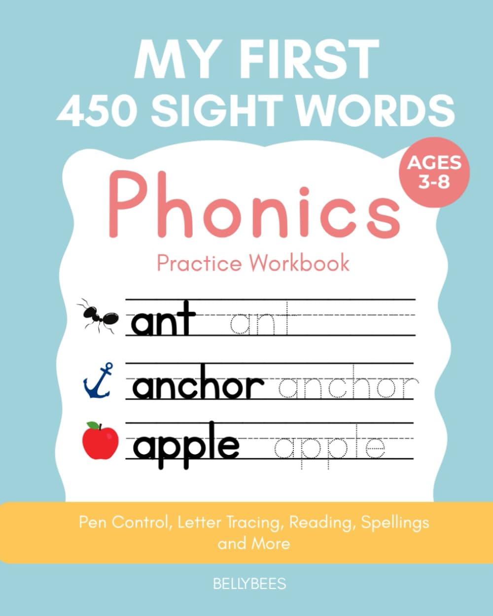 Libro: 450 Sight Words Tracing Workbook, handwriting practice for kids, letter tracing, reading, spellings and phonics.: homeschool, teachers aid, develop motor skills (My First Learning Books)