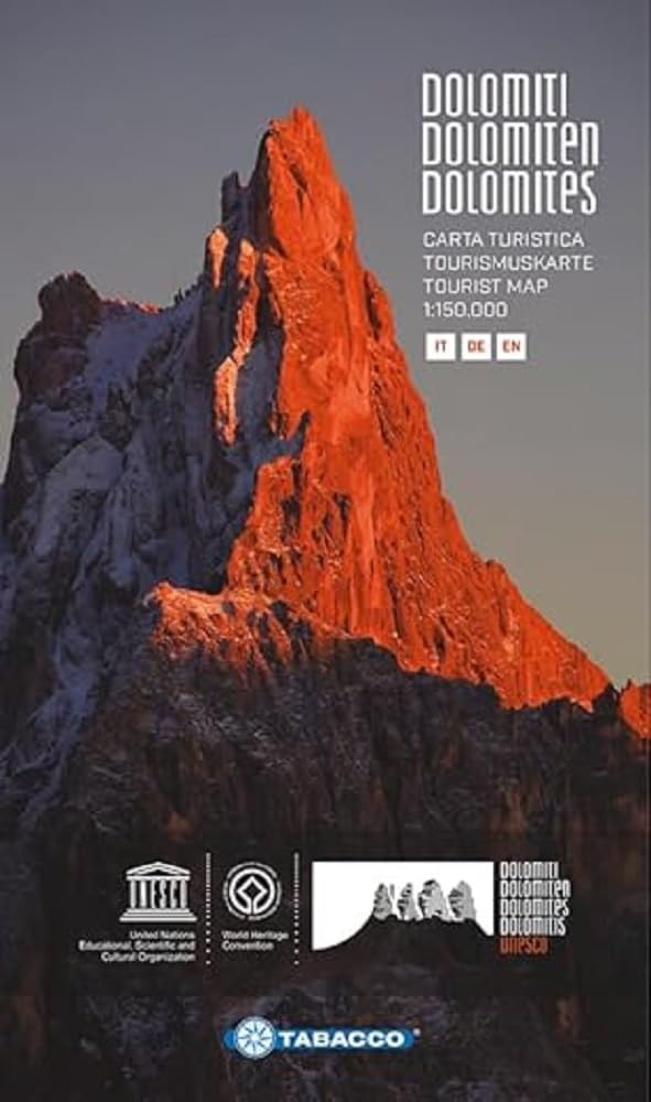 Libro: Dolomite Unesco Tourist Map 1:150K (Tabacco) (English and Italian Edition)
