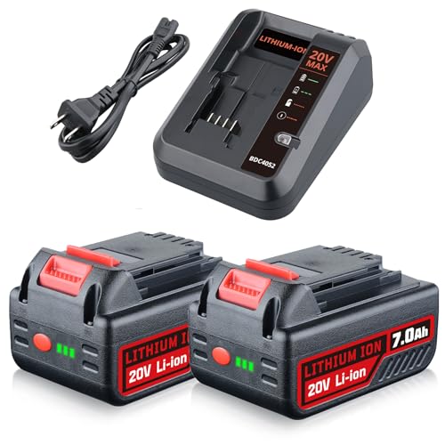 Batería-Lumsing-LB2X4020-de-7000-mAh-y-cargador-PCC692L-de-repuesto-para-Black-and-Decker-de-20-V-(LBXR2020,-LB2X3020,-LBX20,-LB2X4020,-LBX4020),-compatible-con-herramientas-eléctricas-inalámbricas-Black-and-Decker.