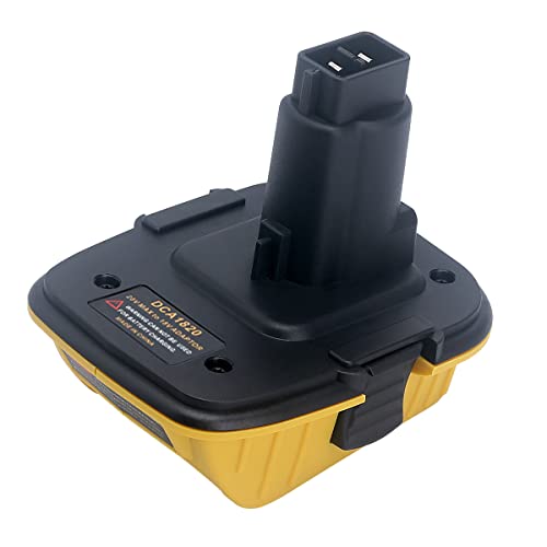 Adaptador-de-batería-Qbmel-de-18-V-a-20-V,-compatible-con-DCA1820.-Compatible-con-baterías-de-litio-de-20-V-máx.-DCB203,-DCB204,-DCB205-y-DCB206.-Convierte-a-baterías-de-NiCad-y-NiMH-de-18-V-de-De-Walt,-DC9096,-DW9096,-DC9098-y-DW9099.