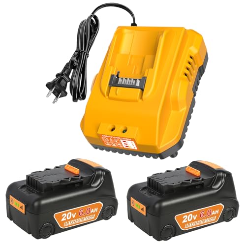 Batería-de-20-V-máx.,-6,0-Ah,-paquete-de-2-con-cargador-(DCB115-y-DCB112)---Compatible-con-herramientas-DEWALT-de-20-V-máx.---Reemplazo-para-DCB205,-DCB201,-DCB204,-DCB206,-DCB120---Paquete-de-baterías-de-iones-de-litio-de-alta-capacidad