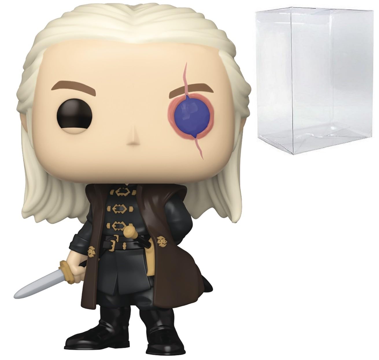 Funko Pop: POP TV: House of The Dragon - Aemond Targaryen Glow-in-The-Dark Chase Funko Figura de Vinilo (Bundled with Compatible Box Protector Case), Multicolor, 3.75 Pulgadas