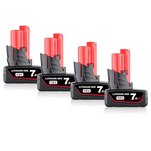 GROWFEAT---Paquete-de-4-baterías-de-repuesto-de-7,0-Ah-y-12-voltios-para-Milwaukee-M-12,-compatible-con-cargadores-y-herramientas-de-12-V-de-Milwaukee
