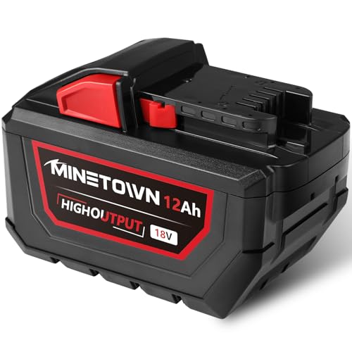 Batería-de-litio-MineTown-de-18-V-y-12-Ah-para-Milwaukee-M18,-compatible-con-herramientas-inalámbricas-Milwaukee-M18-y-cargador.