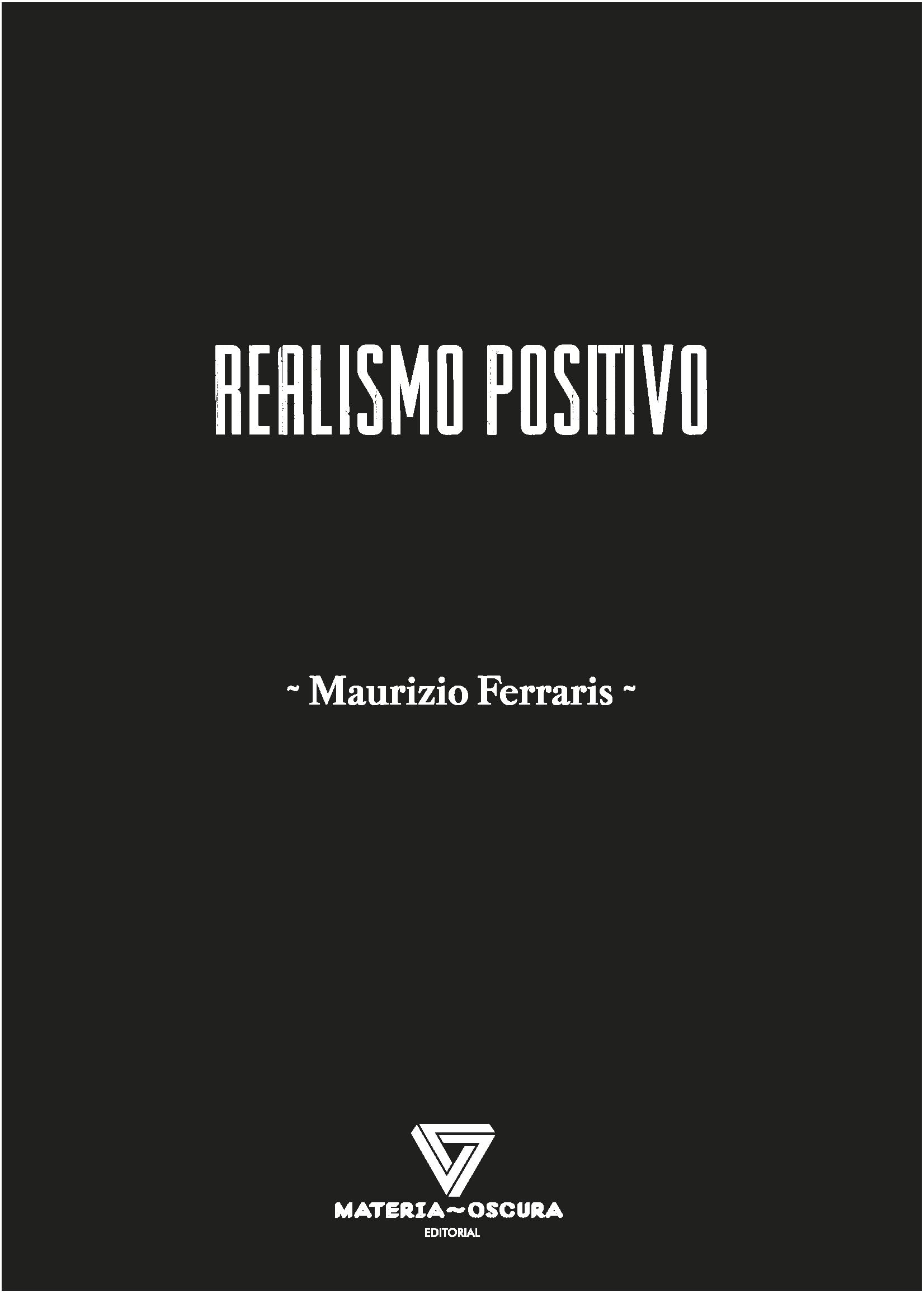 Libro: REALISMO POSITIVO