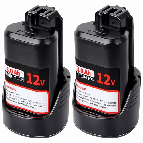 【Actualización】Paquete-de-2-baterías-de-repuesto-de-3.0-Ah-para-baterías-Bosch-de-12-V-BAT414-Compatible-con-herramientas-y-cargadores-de-iones-de-litio-Bosch-de-12-V-máx.-para-baterías-Bosch-de-12-voltios-BAT420-GBA12V30-BAT411-BAT411A-BAT412-BAT413