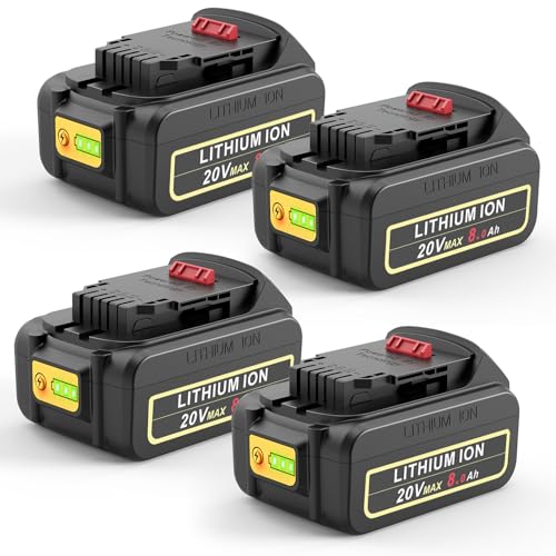 PENGJBATTER---4-paquetes-de-baterías-de-alta-capacidad-de-8,0-Ah-para-DeWalt-20-V-Max,-compatibles-con-baterías-DeWalt-20-V-DCB206-DCB208-DCB205-y-herramientas-eléctricas-de-20-voltios-de-la-serie-DCF-DCD-DCG