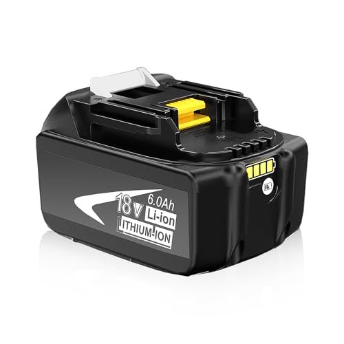 【Mejorado】-Reemplazo-de-iones-de-litio-de-6.0-Ah-para-batería-Makita-de-18-V-BL1850B-BL1840B-BL1860B-BL1830B-BL1820B-ADBL1840B,-compatible-con-el-cargador-de-batería-del-sistema-LXT-de-18-voltios-de-Makita-y-herramientas-eléctricas-inalámbricas