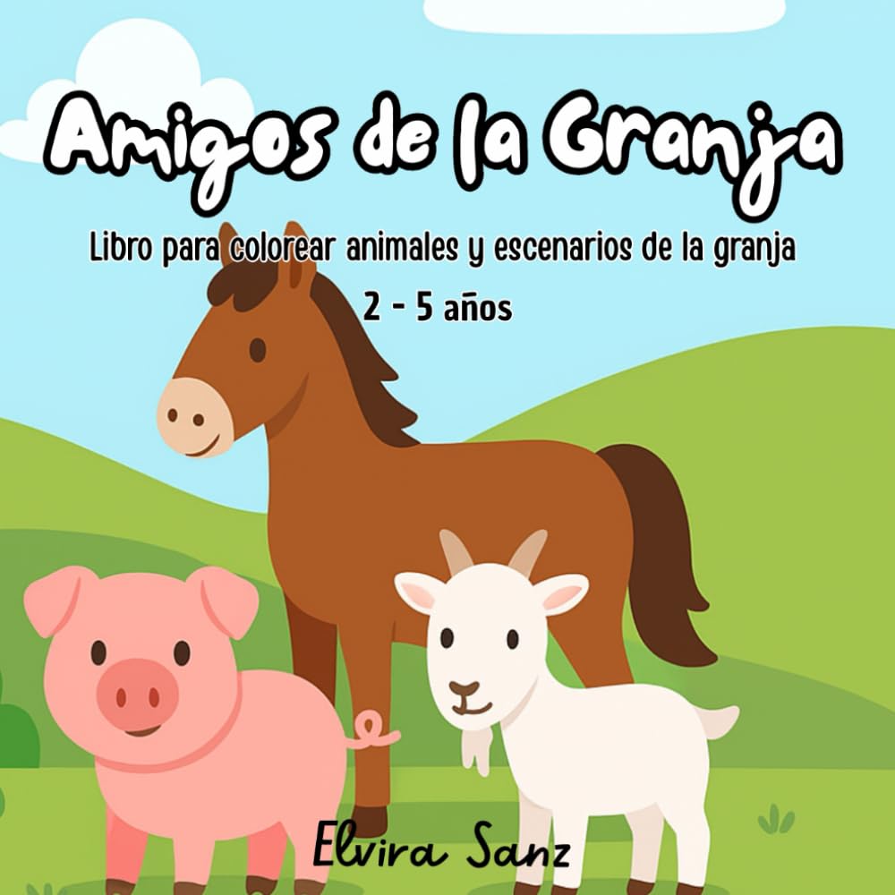 Libro: Amigos de la granja: Libro para colorear animales y escenarios de la granja