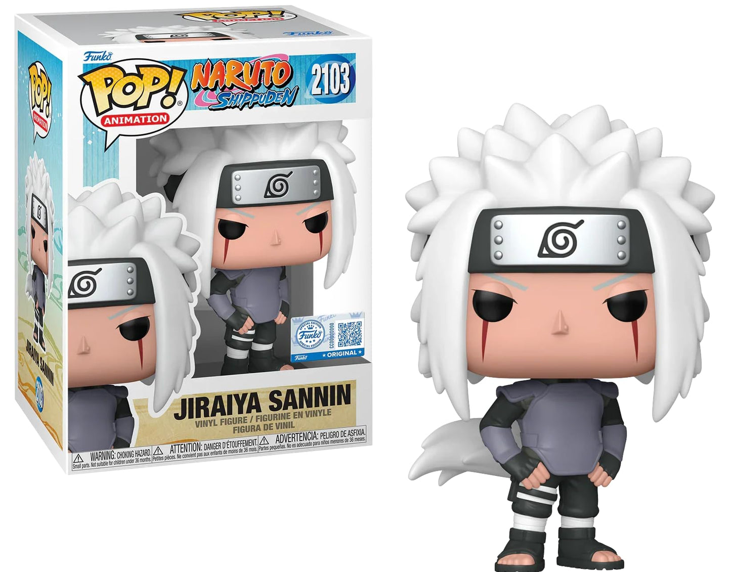 Funko Pop: Pop Animation Naruto Shippuden 3.75 Pulgadas Figura de Acción - Jiraiya Sannin #2103