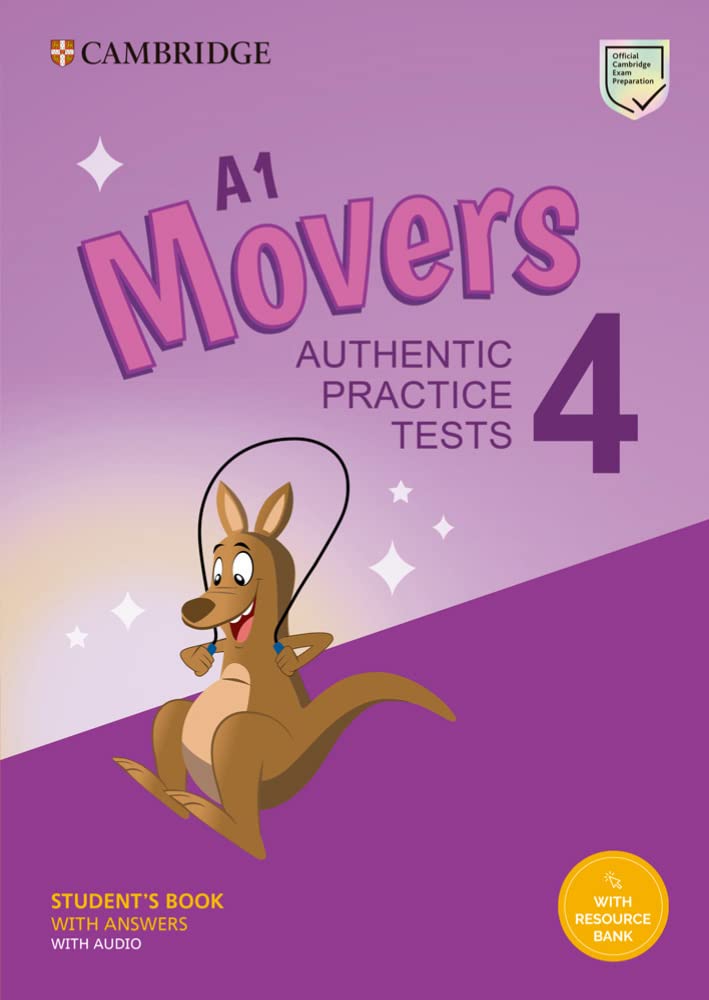 Libro: A1 Movers 4. Practice Tests with Answers, Audio and Resource Bank.
