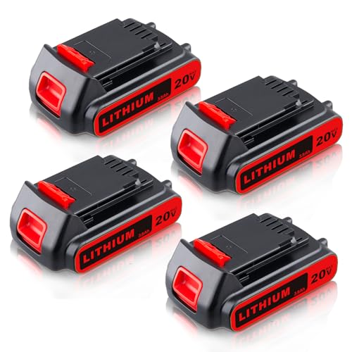 Batería-de-litio-LBXR20-de-3,8-Ah-y-20-V-(4-unidades),-compatible-con-herramientas-inalámbricas-Black-&-Decker-de-20-V-(LB20,-LBX20,-LBXR20-OPE,-LBXR2020-OPE,-LB2X4020-OPE,-LBXR20B-2).