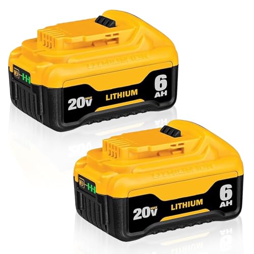 Batería-de-repuesto-DCB200-de-6.0-Ah-para-DeWalt-20-V-Max,-iones-de-litio,-DCB200,-DCB201,-DCB203,-DCB204,-DCB206,-DCB180,-herramientas-eléctricas-inalámbricas-de-la-serie-DCD/DCF/DCG-con-indicador-LED-(paquete-de-2)